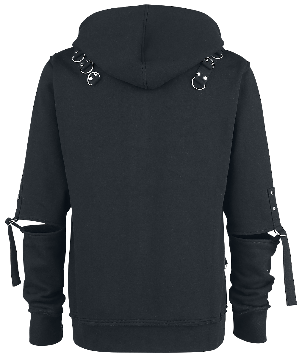 Sweat-shirt zippé à capuche Gothic de Vixxsin - Veste À Capuche Rhain - S à XXL - pour Homme - noir - Vixxsin - View 2