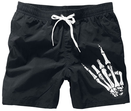 Short de bain Fun de Funshirt - Metal Hand - S à XXL - pour Homme - noir - Funshirt
