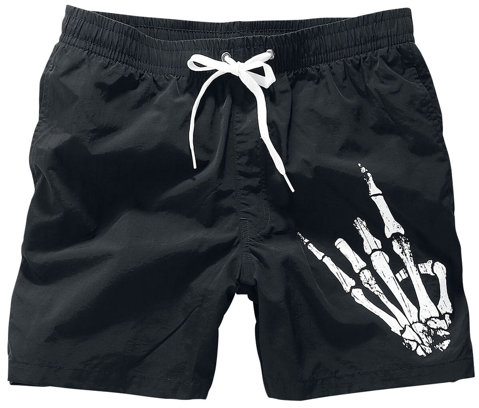 Short de bain Fun de Funshirt - Metal Hand - S à XXL - pour Homme - noir - Funshirt