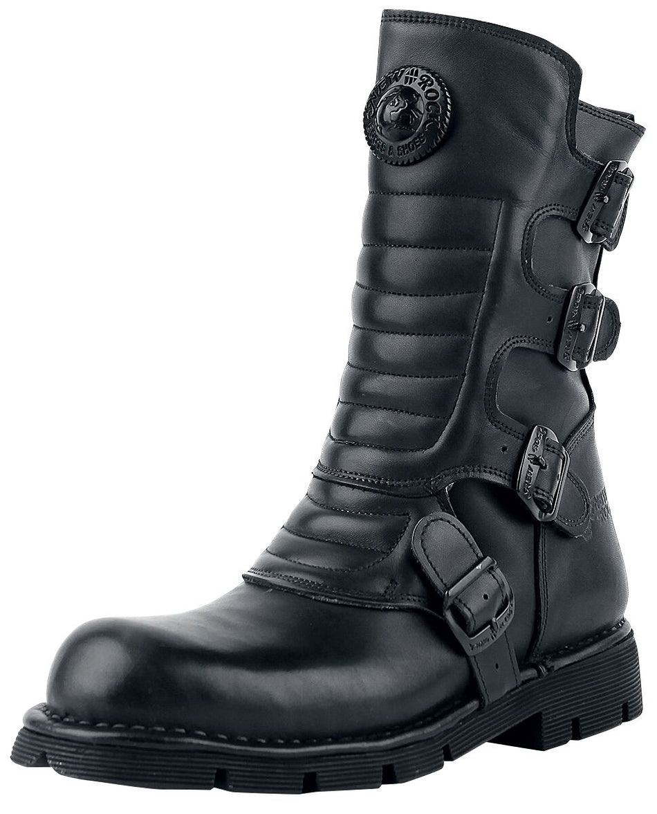 Bottes Gothic de New Rock - Crust Black - EU40 à EU47 - pour Homme - noir - New Rock
