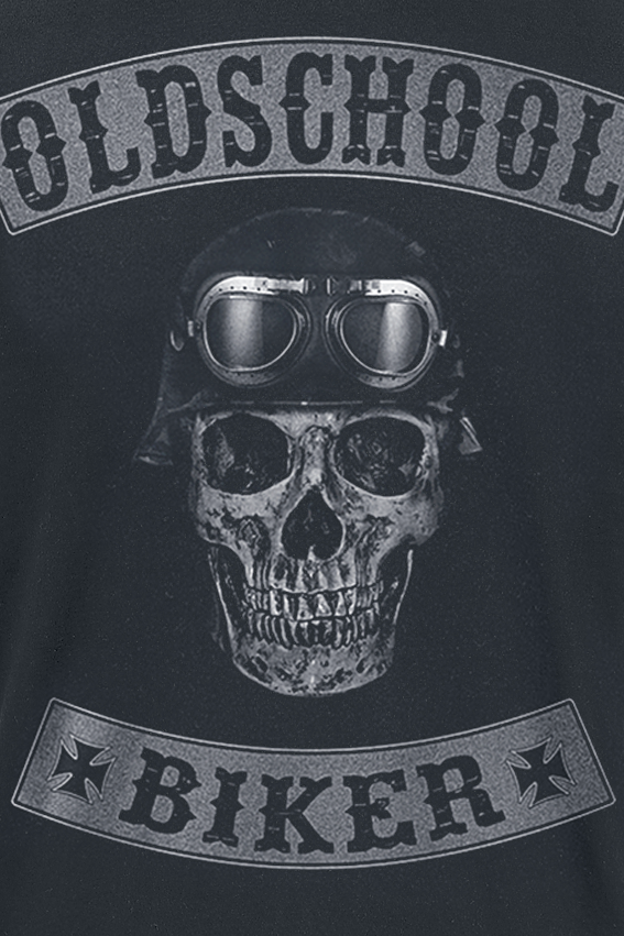 T-Shirt Manches courtes Rockabilly de Oldschool Biker Skull - S à 5XL - pour Homme - noir - Oldschool Biker Skull - View 2