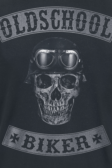 T-Shirt Manches courtes Rockabilly de Oldschool Biker Skull - S à 5XL - pour Homme - noir - Oldschool Biker Skull - View 2