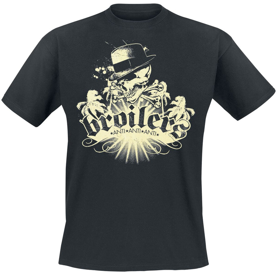T-Shirt Manches courtes  de Broilers - Skull & Palms - S à XXL - pour Homme - noir - Broilers