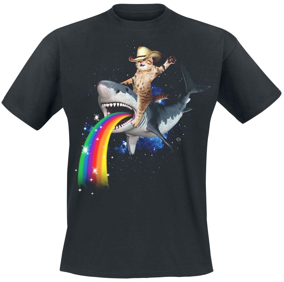 T-Shirt Manches courtes Fun de Goodie Two Sleeves - Bucking Sharkaroo - S à 5XL - pour Homme - noir - Goodie Two Sleeves