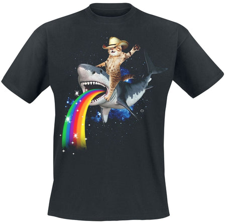 T-Shirt Manches courtes Fun de Goodie Two Sleeves - Bucking Sharkaroo - S à 5XL - pour Homme - noir - Goodie Two Sleeves
