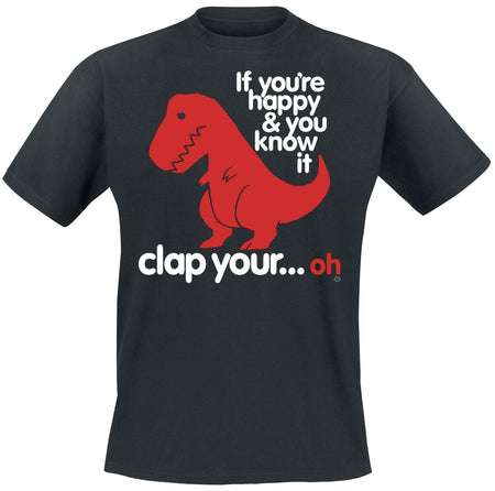 T-Shirt Manches courtes Fun de Goodie Two Sleeves - T-Rex Triste - S à 4XL - pour Homme - noir - Goodie Two Sleeves
