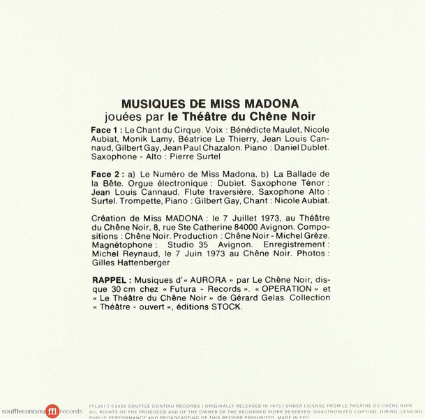 Miss Madona - Front Cover