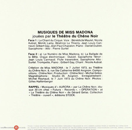 Miss Madona - Front Cover