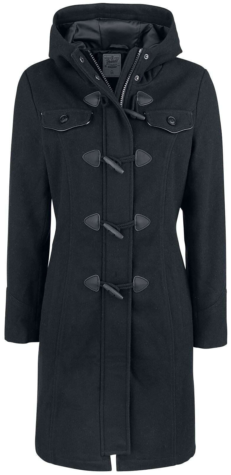 Manteau en laine  de Brandit - Long Dufflecoat - XS à XXL - pour Femme - noir - Brandit