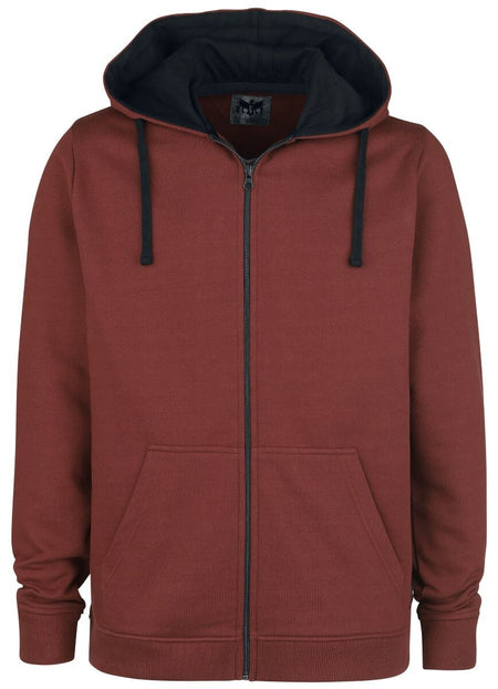 Sweat-shirt zippé à capuche  de Black Premium by EMP - Mask Of Sanity - S à 5XL - pour Homme - rouge - Black Premium by EMP