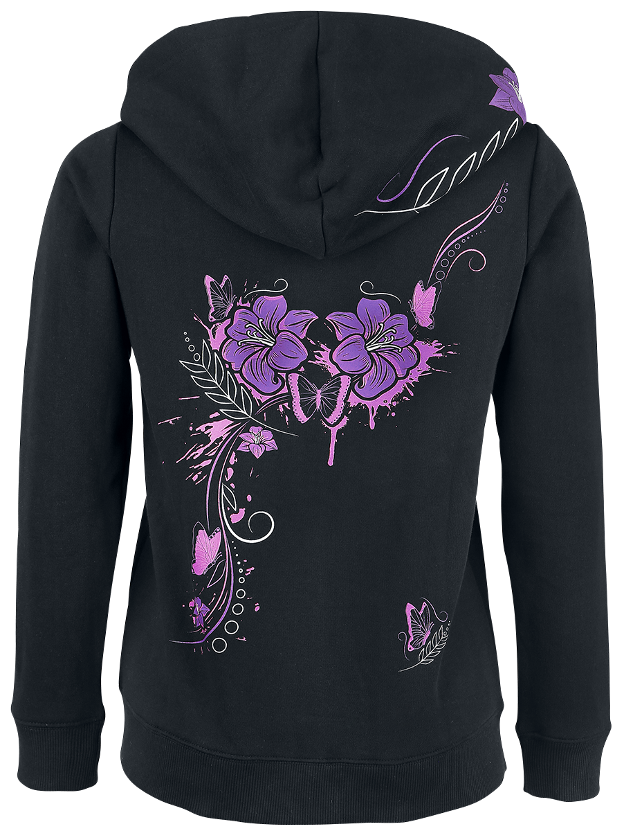 Sweat-shirt zippé à capuche  de Full Volume by EMP - Freaking Out Loud - S à XXL - pour Femme - noir - Full Volume by EMP - View 2