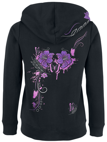 Sweat-shirt zippé à capuche  de Full Volume by EMP - Freaking Out Loud - S à 5XL - pour Femme - noir - Full Volume by EMP - View 2