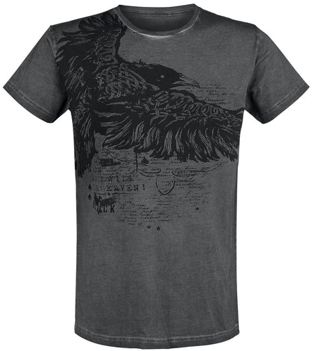 T-Shirt Manches courtes  de Black Premium by EMP - Rebel Soul - S à 3XL - pour Homme - noir/gris - Black Premium by EMP