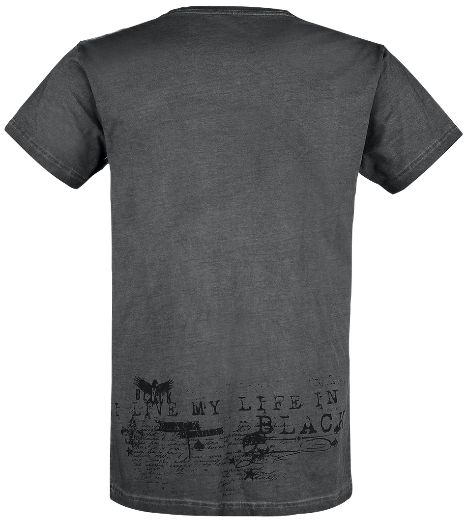 T-Shirt Manches courtes  de Black Premium by EMP - Rebel Soul - M à 3XL - pour Homme - noir/gris - Black Premium by EMP - View 2