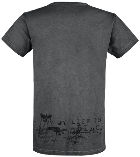 T-Shirt Manches courtes  de Black Premium by EMP - Rebel Soul - S à 3XL - pour Homme - noir/gris - Black Premium by EMP - View 2