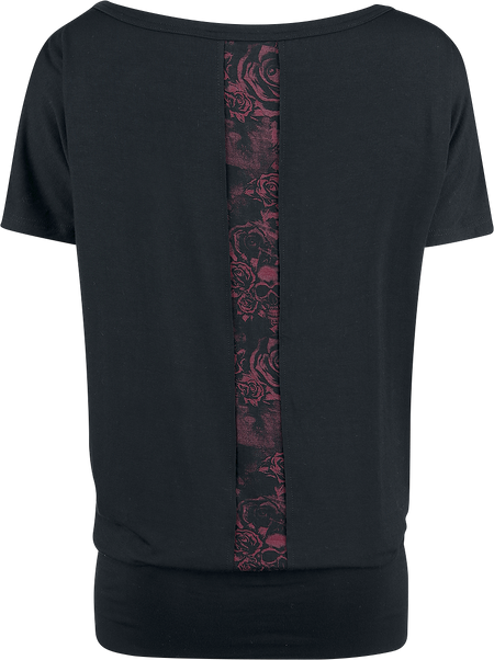 T-Shirt Manches courtes  de Black Premium by EMP - Can You Read My Mind - S à XXL - pour Femme - noir/rouge - Black Premium by EMP - View 2