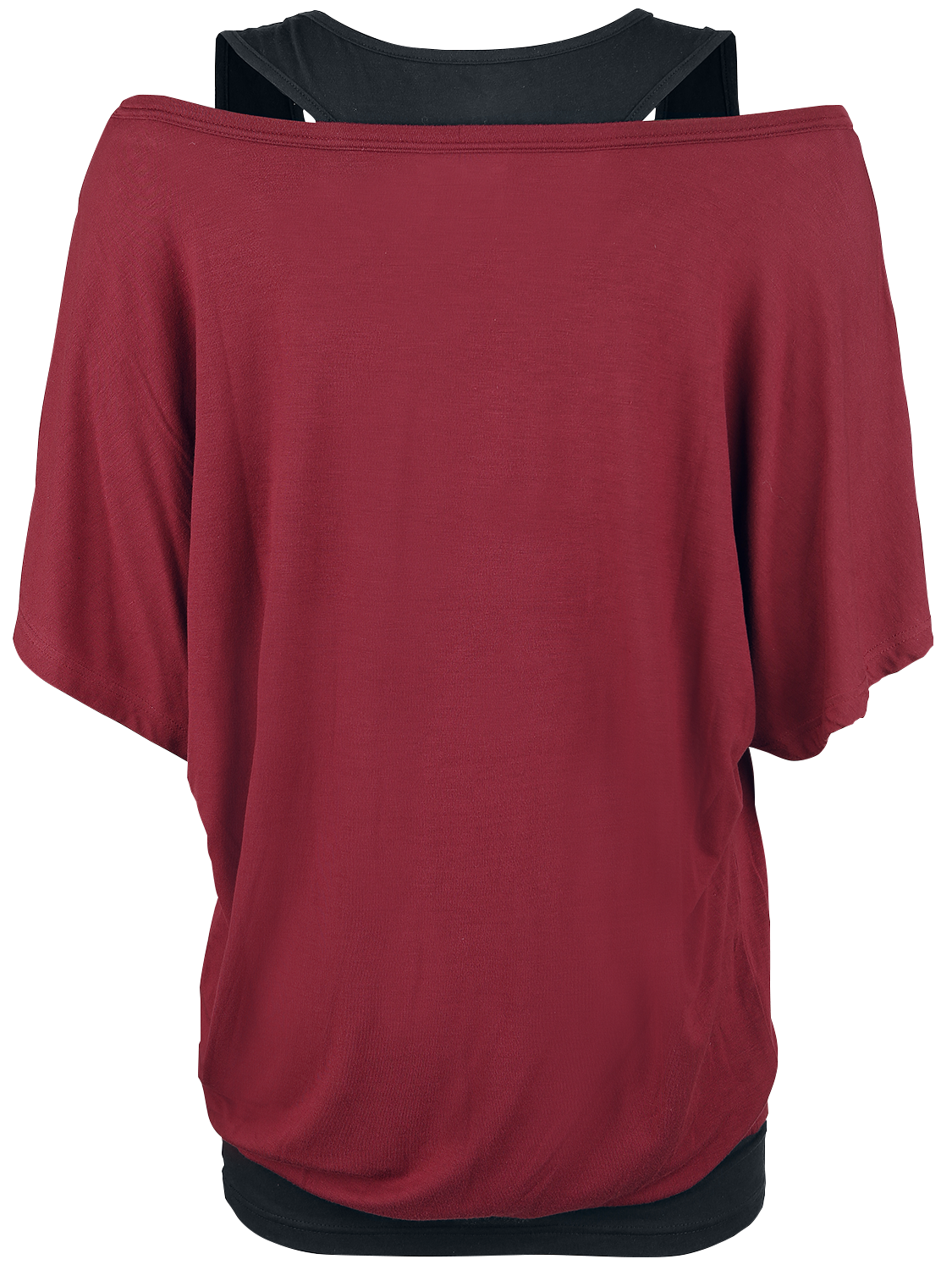 T-Shirt Manches courtes  de Black Premium by EMP - When The Heart Rules The Mind - S à 5XL - pour Femme - bordeaux/noir - Black Premium by EMP - View 2