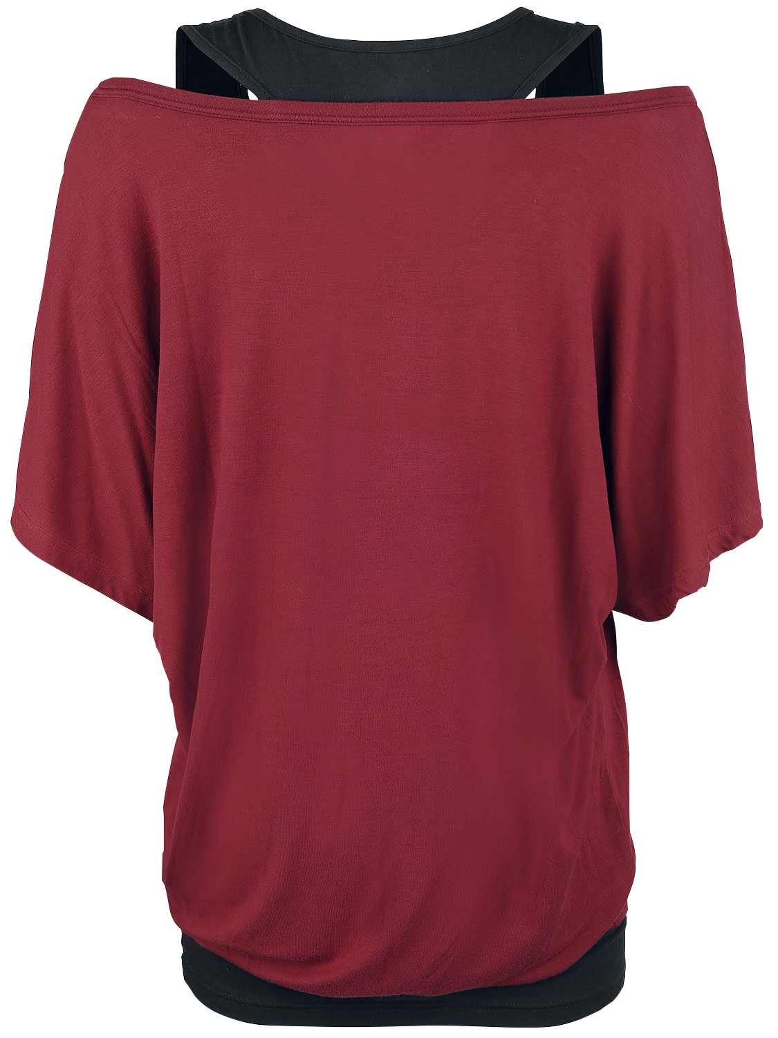 T-Shirt Manches courtes  de Black Premium by EMP - When The Heart Rules The Mind - S à 5XL - pour Femme - bordeaux/noir - Black Premium by EMP - View 2