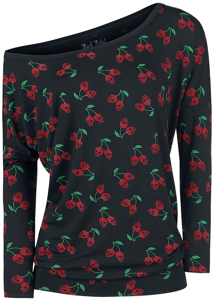 T-shirt manches longues  de Rock Rebel by EMP - Fast And Loose - S à 5XL - pour Femme - noir - Rock Rebel by EMP