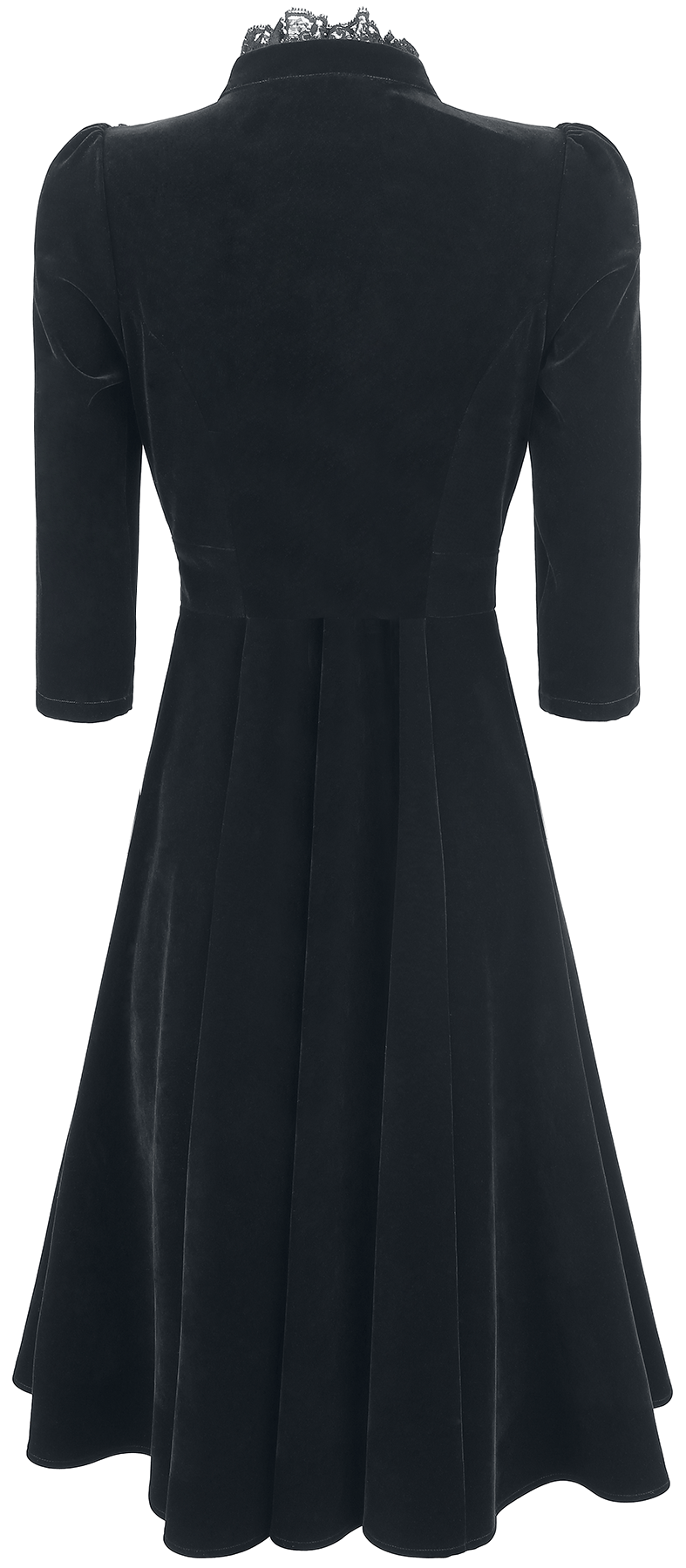 Robe mi-longue Rockabilly de H&R London - Robe En Velours Nightshade - S à 6XL - pour Femme - noir - H&R London - View 2