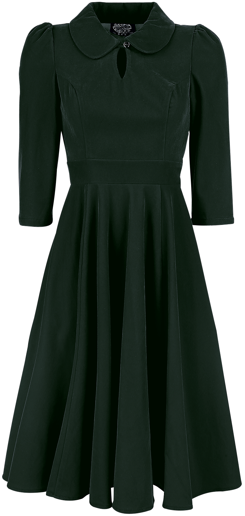 Robe mi-longue Rockabilly de H&R London - Robe De Cocktail En Velours - XS à 6XL - pour Femme - vert foncé - H&R London - View 2