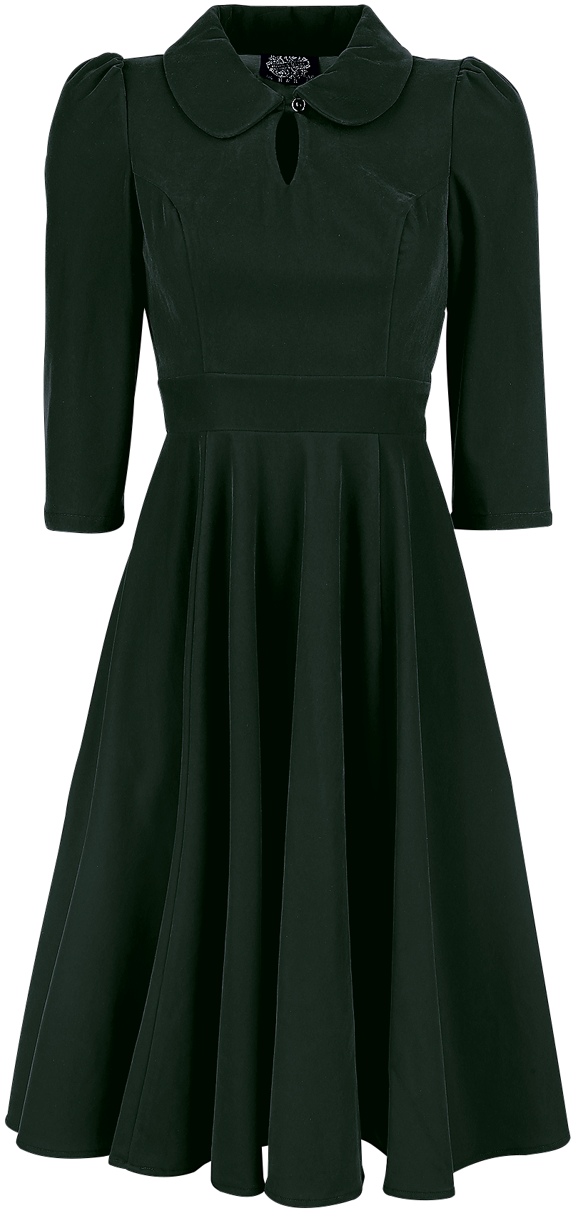 Robe mi-longue Rockabilly de H&R London - Robe De Cocktail En Velours - XS à 5XL - pour Femme - vert foncé - H&R London - View 2