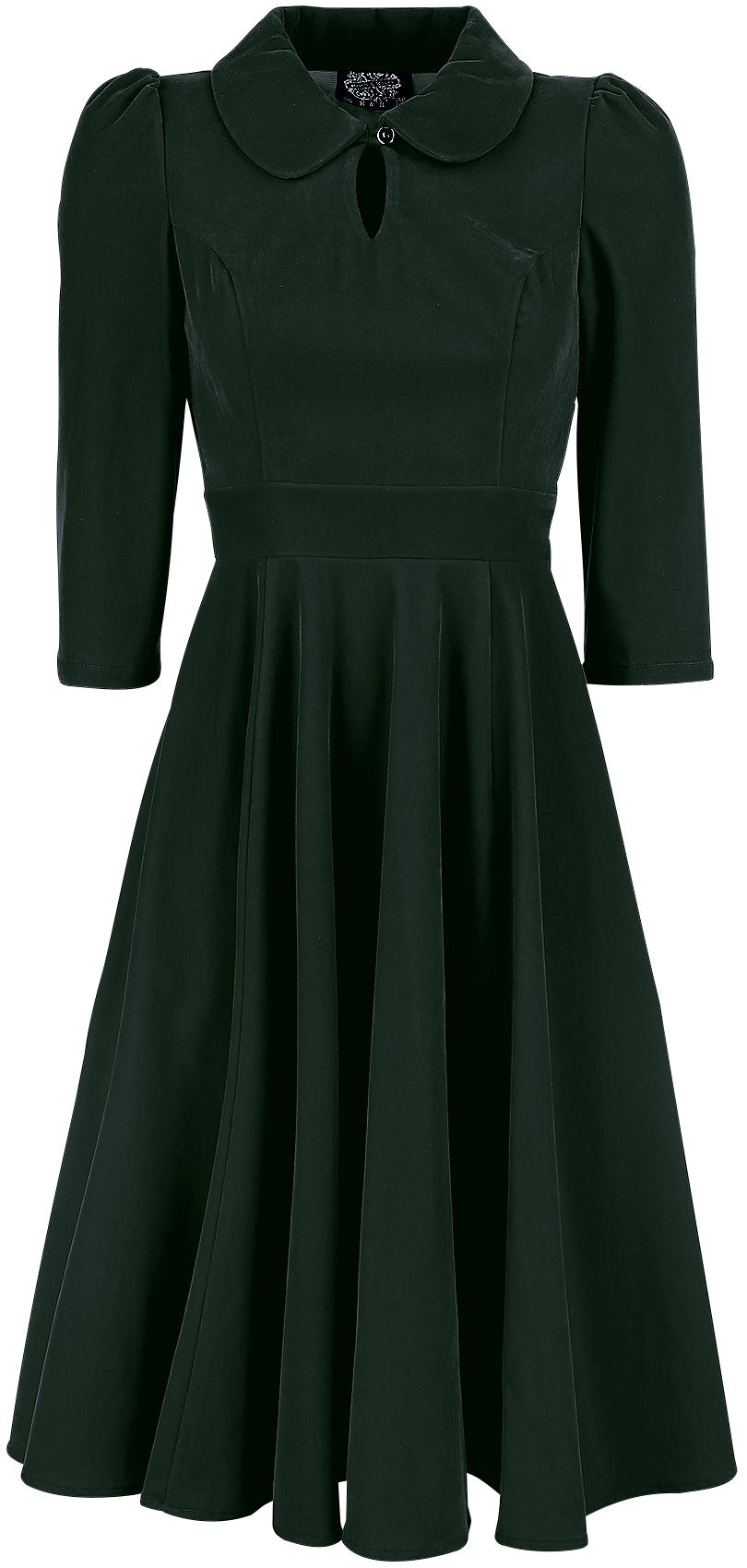 Robe mi-longue Rockabilly de H&R London - Robe De Cocktail En Velours - XS à 4XL - pour Femme - vert foncé - H&R London - View 2