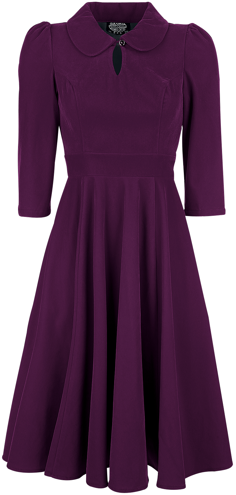 Robe mi-longue Rockabilly de H&R London - Robe De Cocktail En Velours - XS à 4XL - pour Femme - lilas - H&R London - View 2