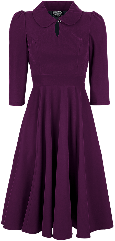Robe mi-longue Rockabilly de H&R London - Robe De Cocktail En Velours - XS à 4XL - pour Femme - lilas - H&R London - View 2