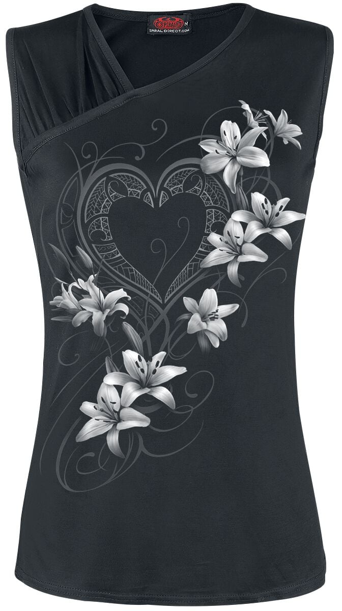 Top  de Spiral - Pure Of Heart - S à XL - pour Femme - noir - Spiral