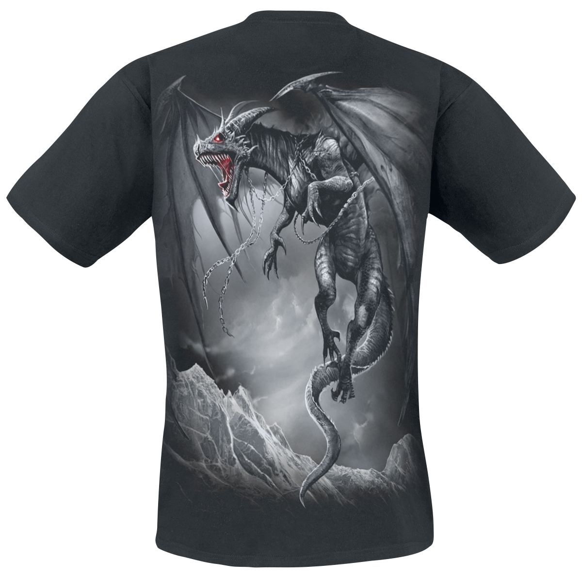 T-Shirt Manches courtes Gothic de Spiral - Dragon's Cry - S à XXL - pour Homme - noir - Spiral - View 2