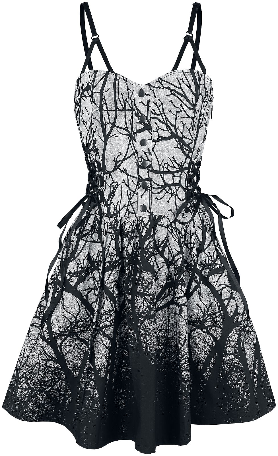 Robe mi-longue Gothic de Vixxsin - Forest Dress - S à XXL - pour Femme - noir - Vixxsin