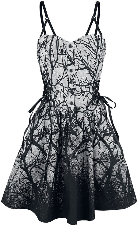 Robe mi-longue Gothic de Vixxsin - Forest Dress - S à XXL - pour Femme - noir - Vixxsin