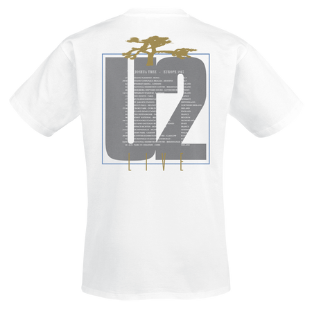 T-Shirt Manches courtes  de U2 - Joshua Tree - S à XXL - pour Homme - blanc - U2 - View 2