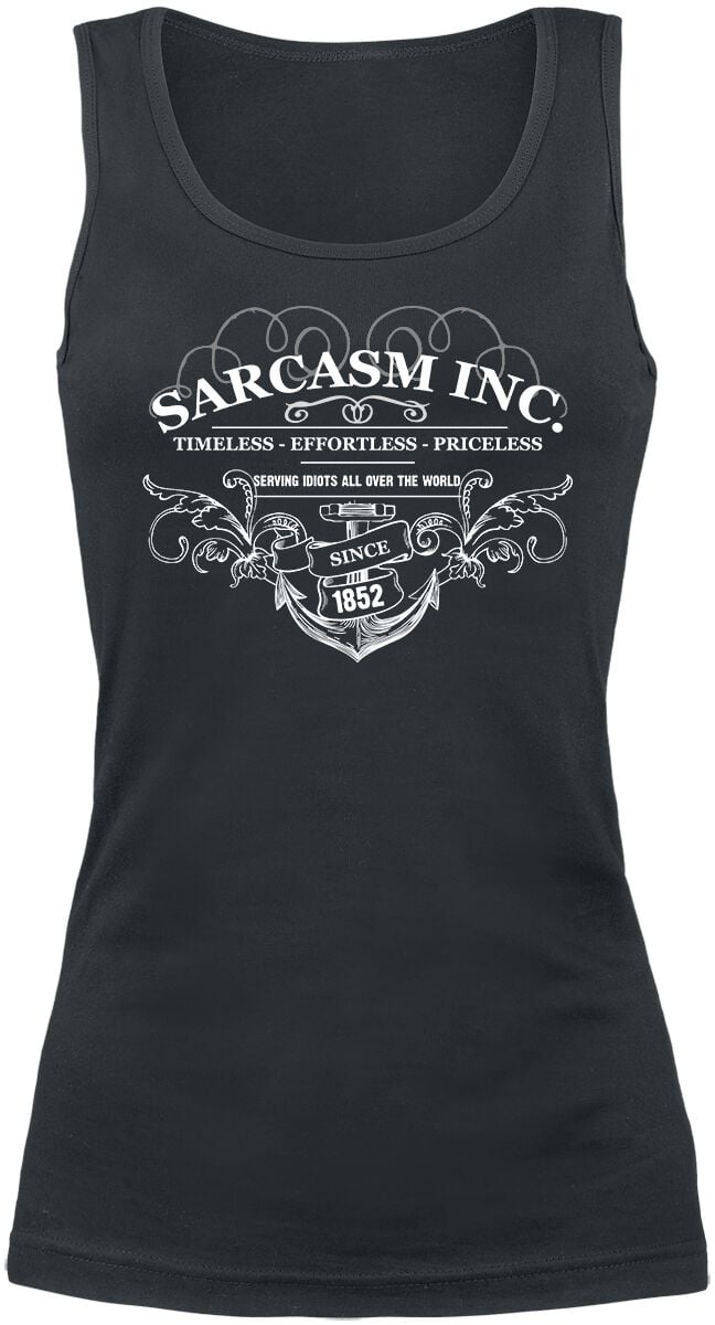 Top Fun de Slogans - Sarcasm Inc. - S à XXL - pour Femme - noir - Slogans