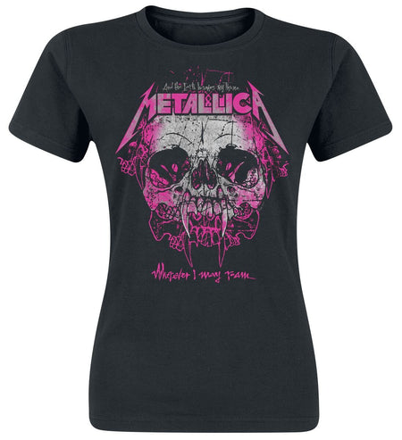 T-Shirt Manches courtes  de Metallica - Wherever I May Roam - S à XXL - pour Femme - noir - metallica