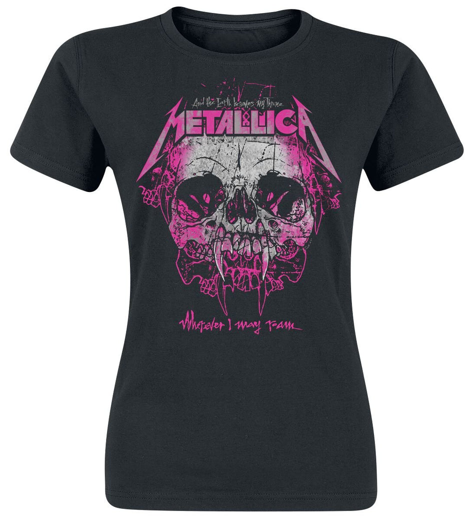 T-Shirt Manches courtes  de Metallica - Wherever I May Roam - S à XXL - pour Femme - noir - metallica