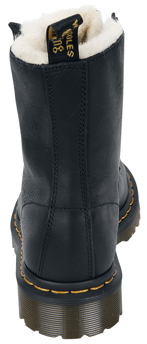 Bottes D'Hiver Rockabilly de Dr. Martens - 1460 Serena Doublé Fourrure - EU36 à EU40 - pour Femme - noir - Dr. Martens - View 2
