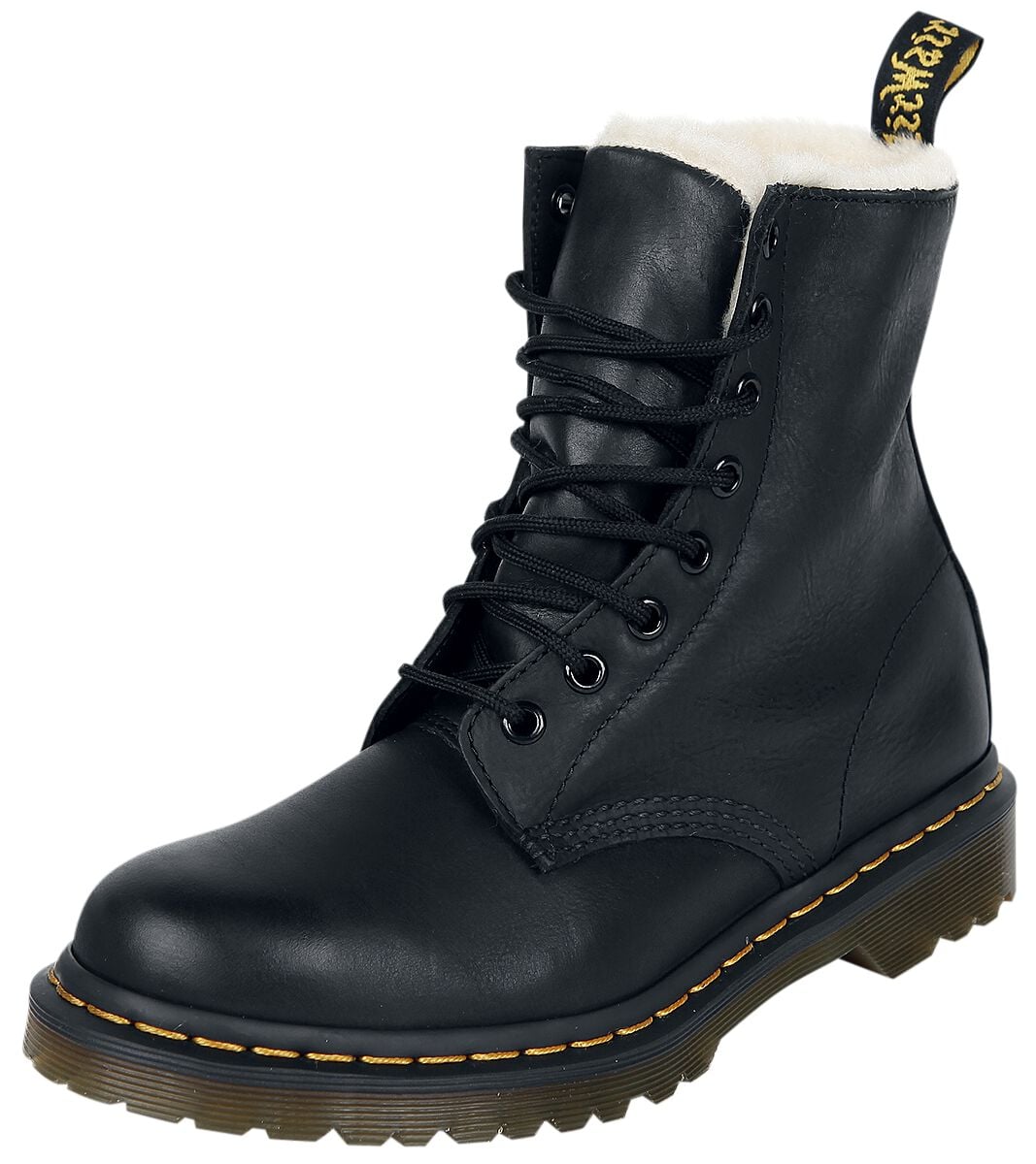 Bottes D'Hiver Rockabilly de Dr. Martens - 1460 Serena Doublé Fourrure - EU36 à EU40 - pour Femme - noir - Dr. Martens