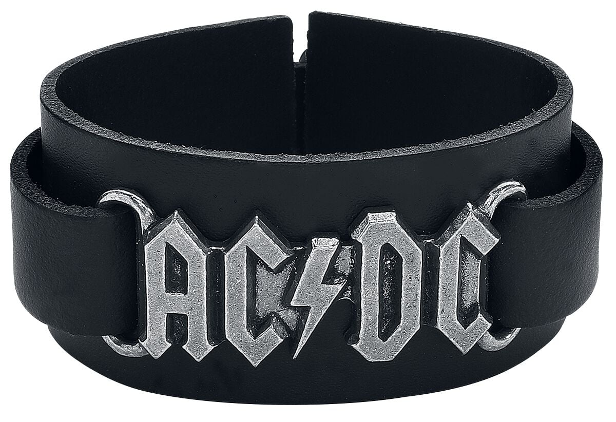 Bracelet en cuir  de AC/DC - AC/DC Logo - pour Homme - noir - AC/DC