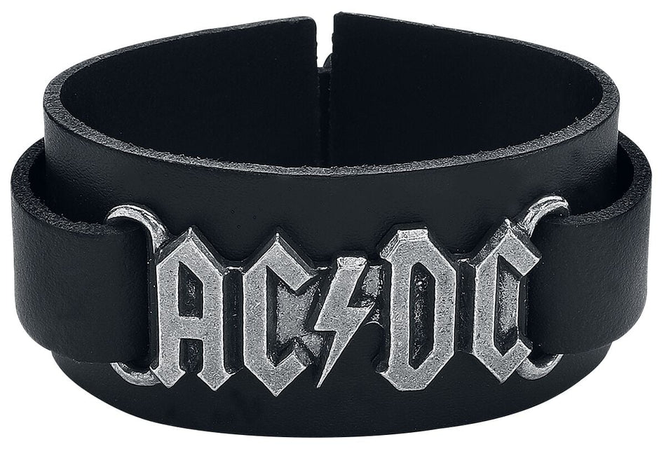Bracelet en cuir  de AC/DC - AC/DC Logo - pour Homme - noir - AC/DC