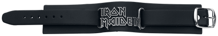 Bracelet en cuir  de Iron Maiden - Iron Maiden Logo - pour Homme - noir - Iron Maiden - View 2