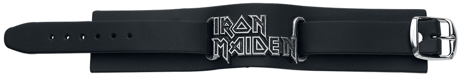 Bracelet en cuir  de Iron Maiden - Iron Maiden Logo - pour Homme - noir - Iron Maiden - View 2