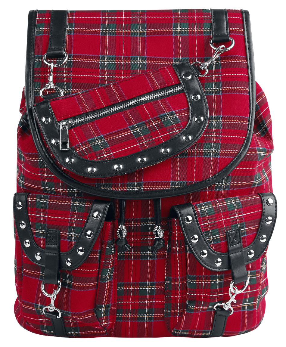 Sac à dos  de Banned Alternative - Sac À Dos Tartan Rouge - pour Femme - noir/rouge - Banned Alternative - View 2