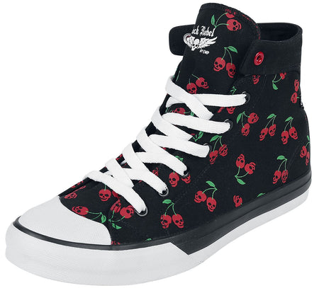 Baskets hautes Rockabilly de Rock Rebel by EMP - Walk The Line - EU37 à EU42 - pour Femme - noir - Rock Rebel by EMP