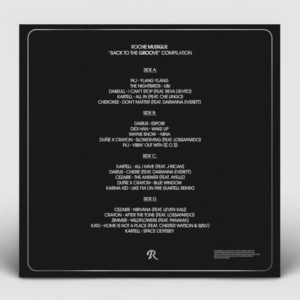Roche Musique - Back To The Groove Compilation - Front Cover