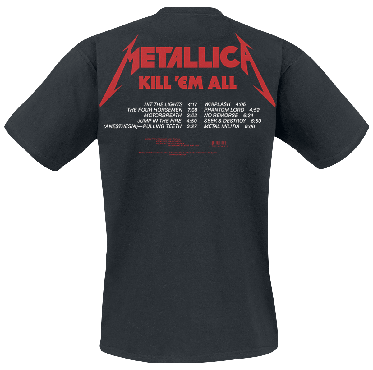 T-Shirt Manches courtes  de Metallica - Kill 'Em All - S à 4XL - pour Homme - noir - metallica - View 2