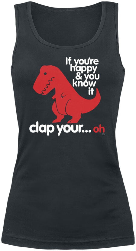Top Fun de Goodie Two Sleeves - T-Rex Triste - S à XXL - pour Femme - noir - Goodie Two Sleeves