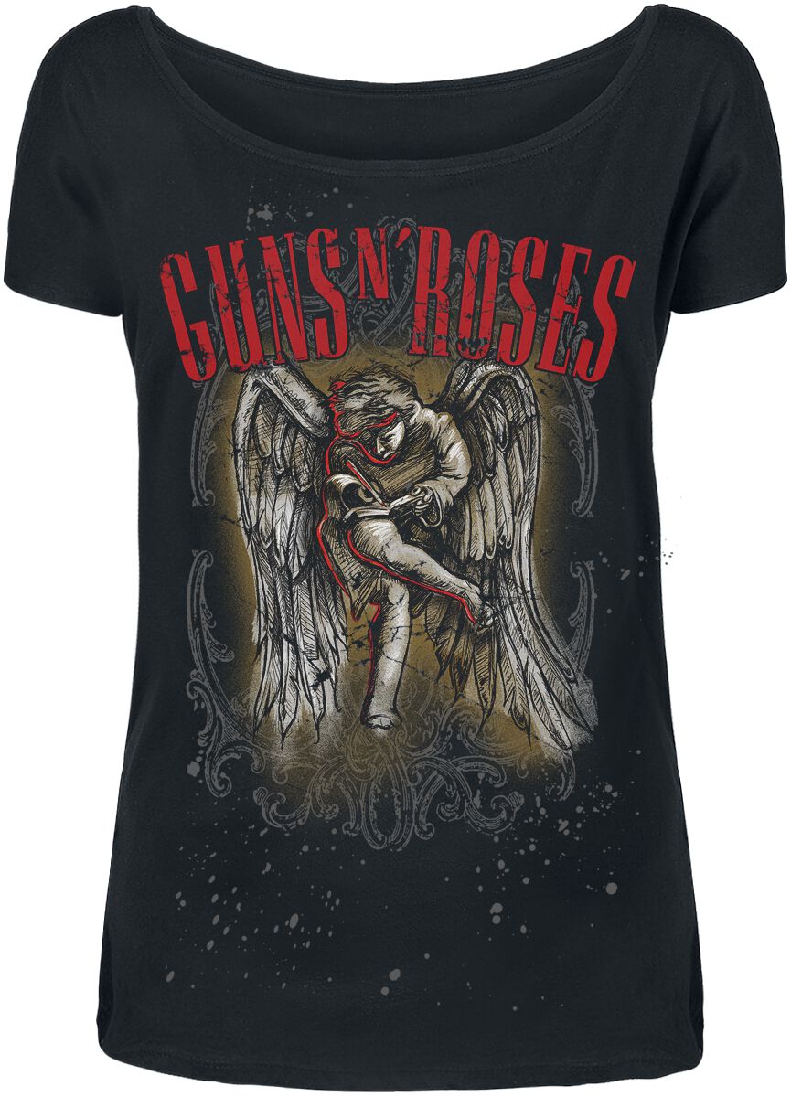 T-Shirt Manches courtes  de Guns N' Roses - Sketched Cherub - S à XXL - pour Femme - noir - Guns N' Roses