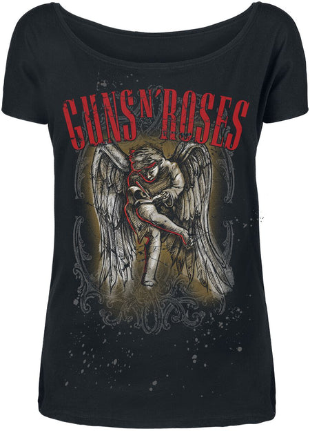 T-Shirt Manches courtes  de Guns N' Roses - Sketched Cherub - S à XXL - pour Femme - noir - Guns N' Roses